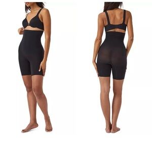 Spanx High-Waisted Mid-Thigh Black Shapewear Shorts Size XL